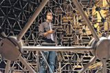 Dr. Griffin Romigh, researcher at the Air Force Research Laboratory’s Human Effectiveness directorate, Battlespace Acoustics Branch, Wright-Patterson Air Force Base, tests 3-D audio software that spatially separates sound cues to mimic real-life human aud