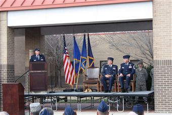 The USAF School of Aerospace Medicine celebrated its transition to Wright-Patterson AFB, OH on Thursday Feb. 17th at Brooks City-Base in San Antonio, TX.  Deputy Surgeon General of the AF, Major General Tom Travis, spoke about the personal attachment that