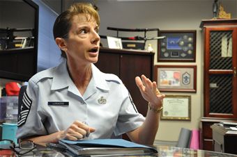 Chief Master Sgt. Doreen Losacco, Air Force Life Cycle Management Center command chief
