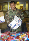 photo of a sponsor holding a book