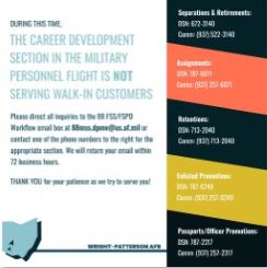 Career Development Section hours of operation graphic