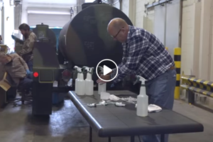 Wright-Patt Employees Fill Bottles Full of Disinfectant Wright-Patt Employees Fill Bottles Full of Disinfectant
